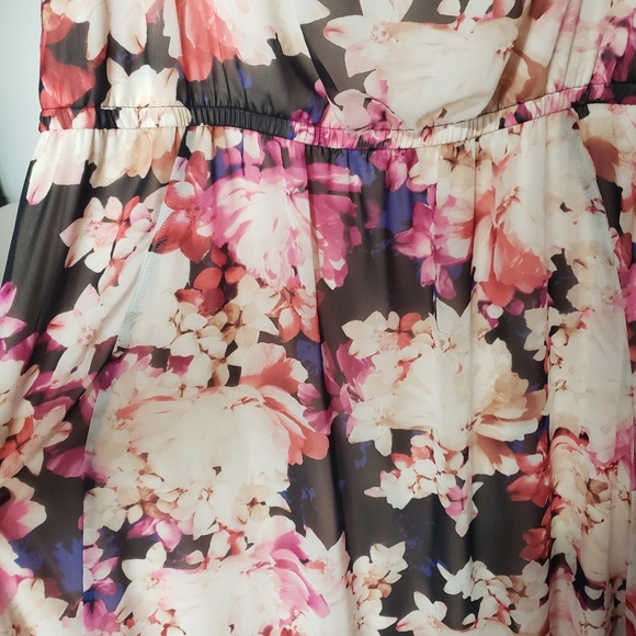 Lane Bryant maxi dress floral pink size 26 28 - Picture 5 of 6